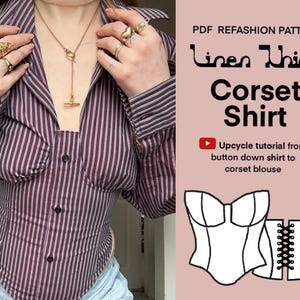 Upcycled Shirt Corset Pattern