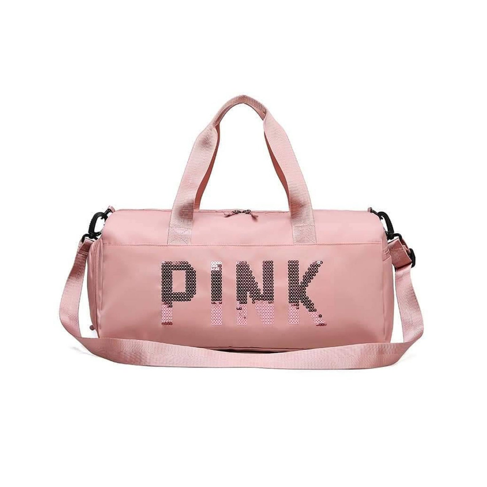 pink pink duffle bag