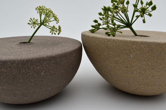 PETRA Hand Textured Minimalist Vase Handmade Stoneware Ceramic Pottery