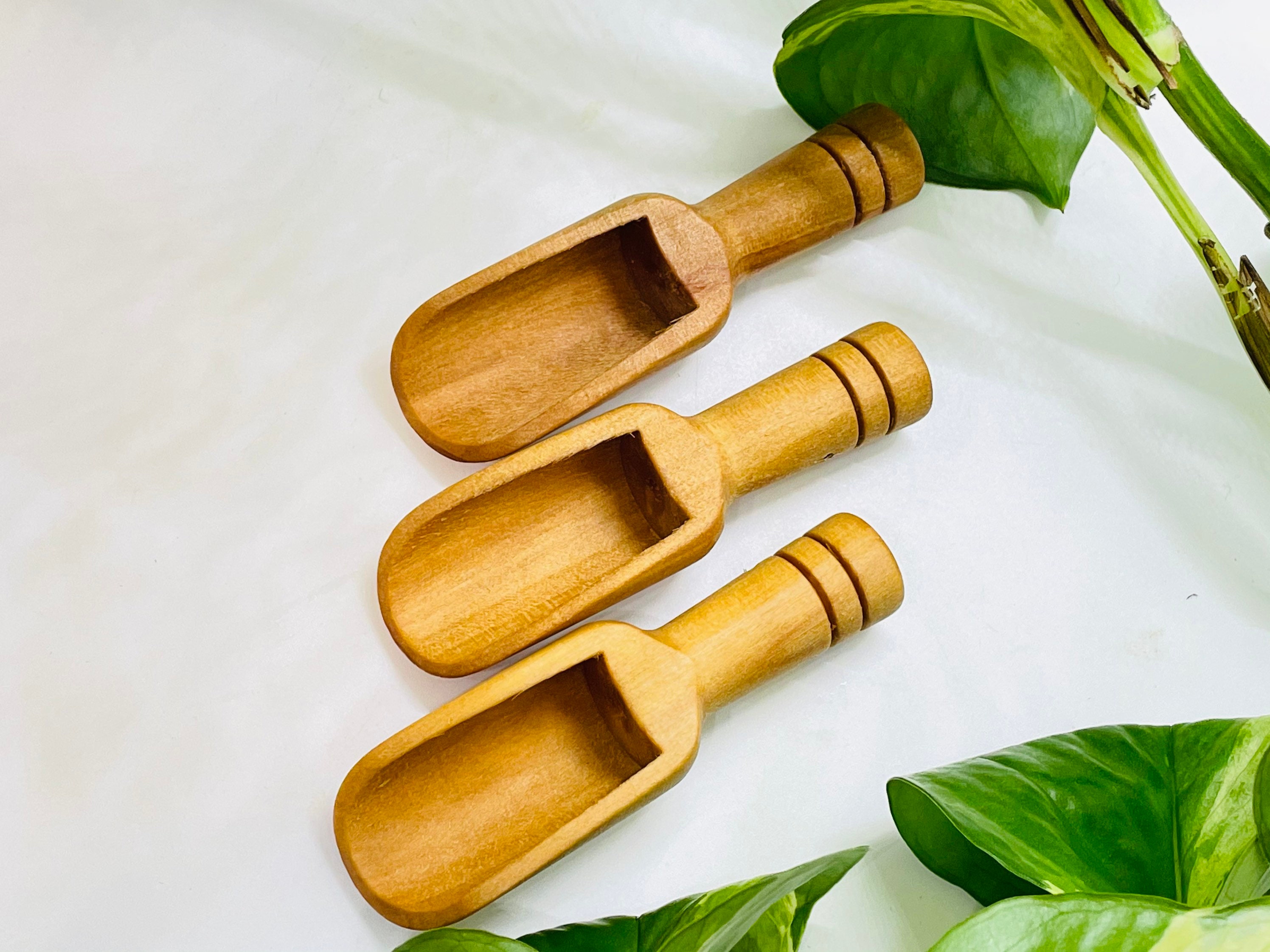 Mini Wooden Spoon Small Scoop for Bath Salts Bamboo Spoons Etsy UK