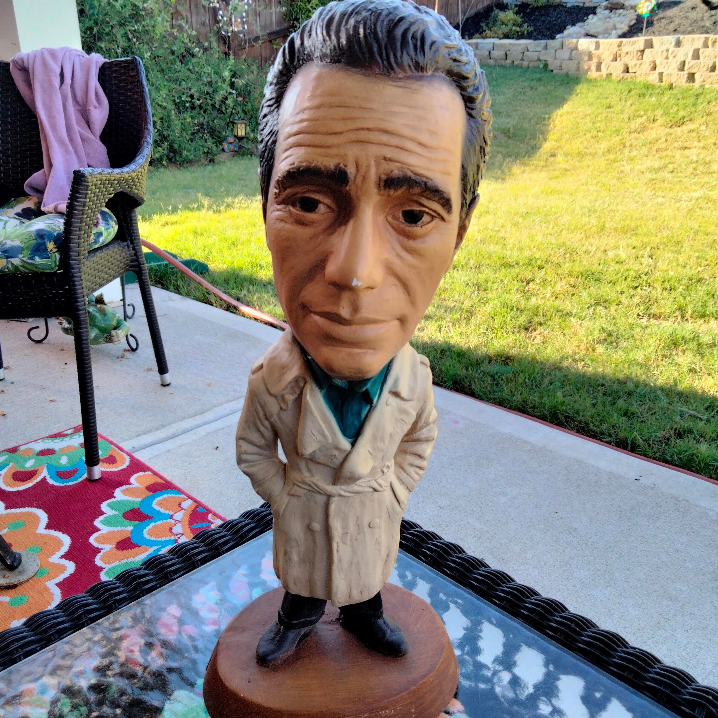 Vintage 16 Esco 1973 Humphrey Bogart Chalkware Statue Etsy