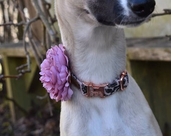 Large flower for dog or cat collar, Lavender Rose Pet Collar Ornament, slide on accessory, Pet neckwear, Pet Accessory - CHOOSE COLOR