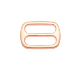 Slider buckle for strap 16/20/25/40mm, Rose gold Tri-gildes Slide buckle, Pet hardware, Supplies for pet accessories