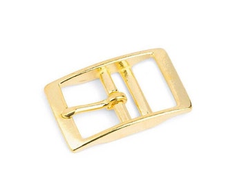 Gold Center Bar collar Buckle 15/25mm - Brass Belt Buckle Replacement - Pet collar hardware - Dog Collar Buckle - Bag Buckle wholesale