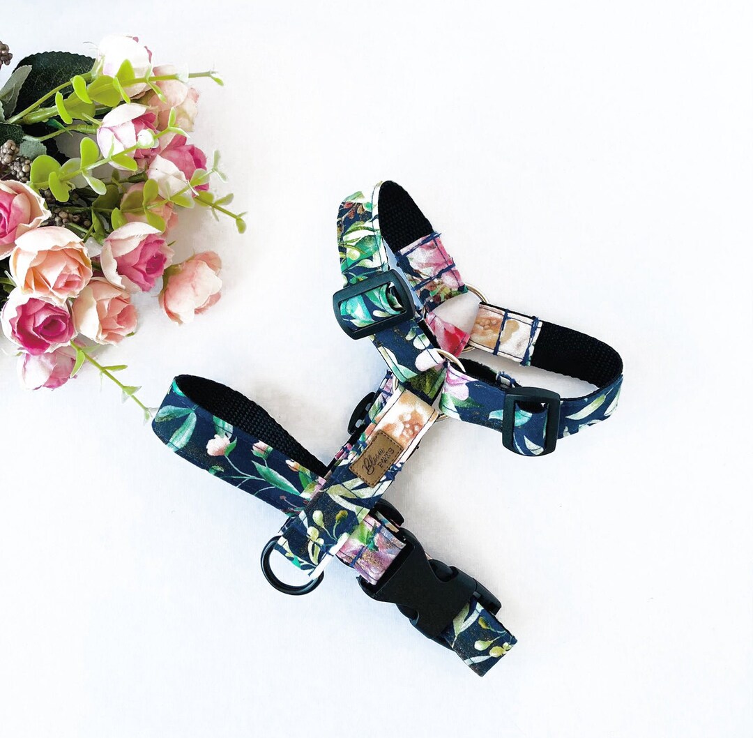 Floral Dog Harness High Quality Roses Dog Harness Female Dog Etsy