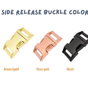 Metal side release buckle Black, 1, 0.63, 0.77 inner width, Pet hardware, Dog collar buckle, purse hardware backpack image 2