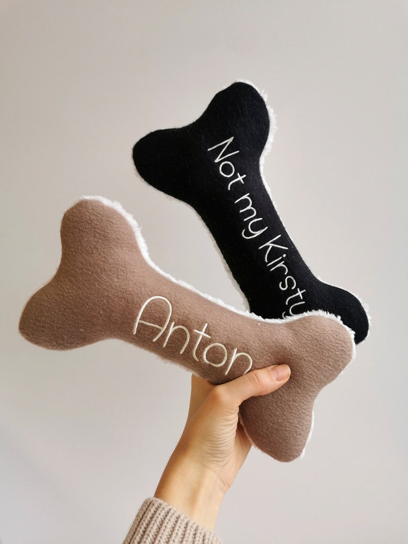 Personalized Dog toy Bone with squeaker