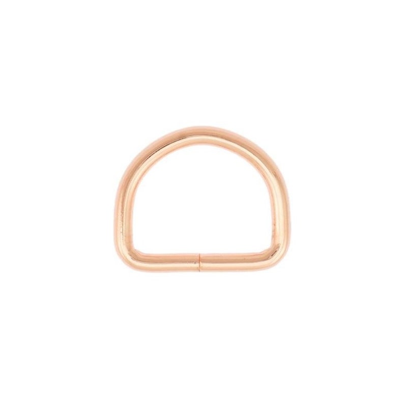 Rose Metal D-ring, Half ring metal 16mm, 20mm, 25mm, 40mm, Pet hardware, Dog collar ring, Pet accessories supplies, Bag Hardware image 1