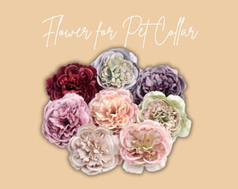 Flower for Pet collar, Dog floral attachment, Cat collar flower, Large flower for cats, slide on accessory, Pet floral Accessories