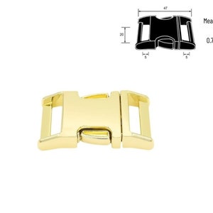 Metal side release buckle Black, 1, 0.63, 0.77 inner width, Pet hardware, Dog collar buckle, purse hardware backpack image 4