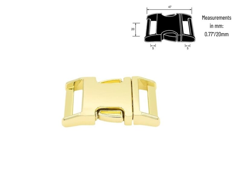 Metal side release buckle Black, 1, 0.63, 0.77 inner width, Pet hardware, Dog collar buckle, purse hardware backpack image 4