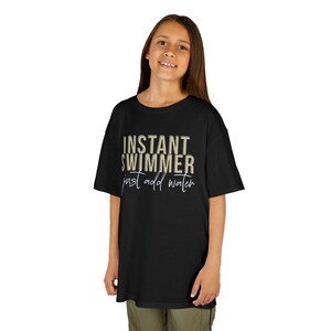 swim team Instant Swimmer Just Add Water t-shirt in color navy