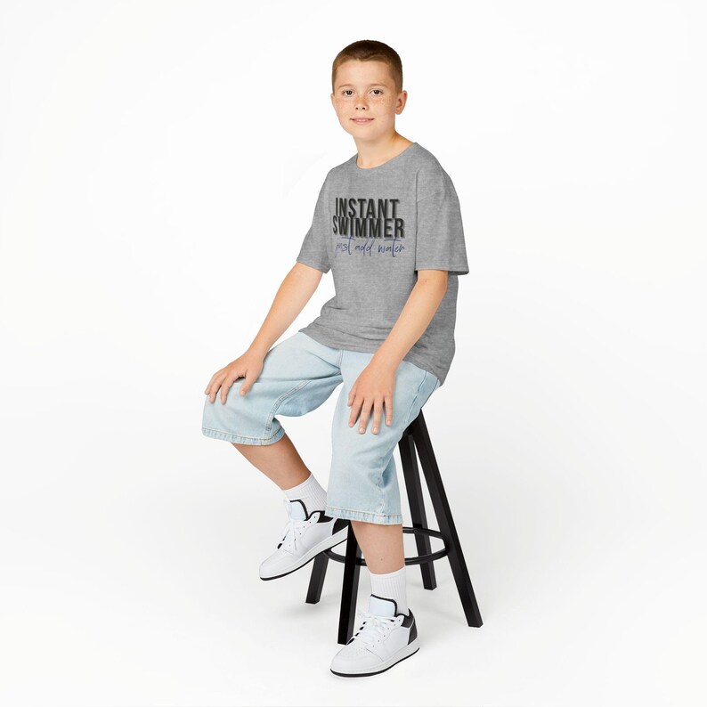 Youth Swim Team Cotton T-Shirt: "Instant Swimmer Just Add Water" image 15
