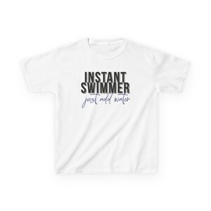 swim team Instant Swimmer Just Add Water t-shirt in color red