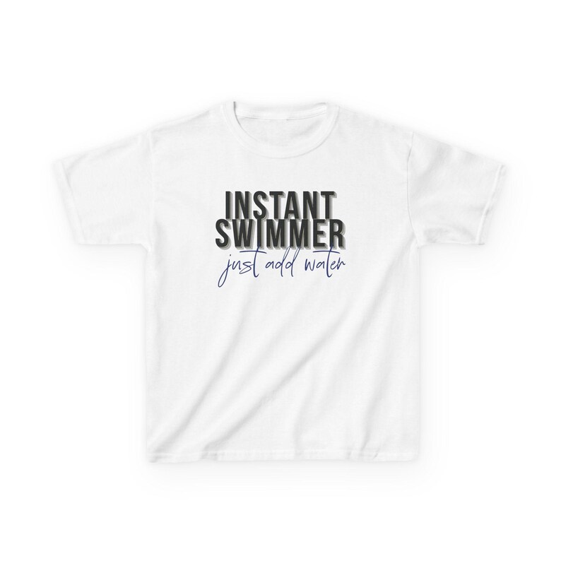 swim team Instant Swimmer Just Add Water t-shirt in color red