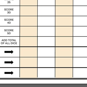 Printable Yardzee Score Card Digital Instant Download | Yahtzee Family Lawn Game | Summer Sunday ...