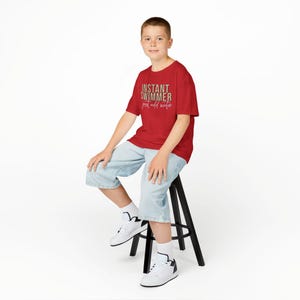 Youth Swim Team Cotton T-Shirt: "Instant Swimmer Just Add Water" image 14