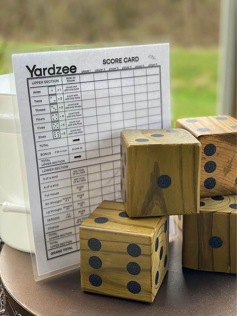 Printable Yardzee Score Card Digital Instant Download Yahtzee Family