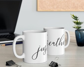 Ceramic Mug 11oz "Just Breathe" | Pearl Jam Fan Gift | Yoga Gift