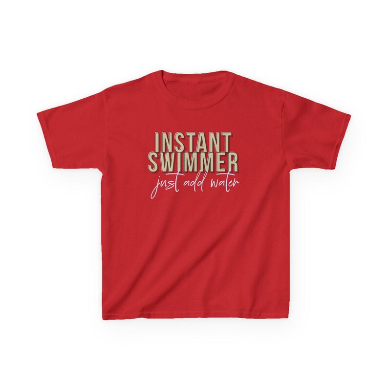 swim team Instant Swimmer Just Add Water t-shirt in color black