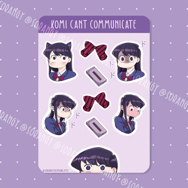 Komi can't communicate - Small Komi Sticker Sheet