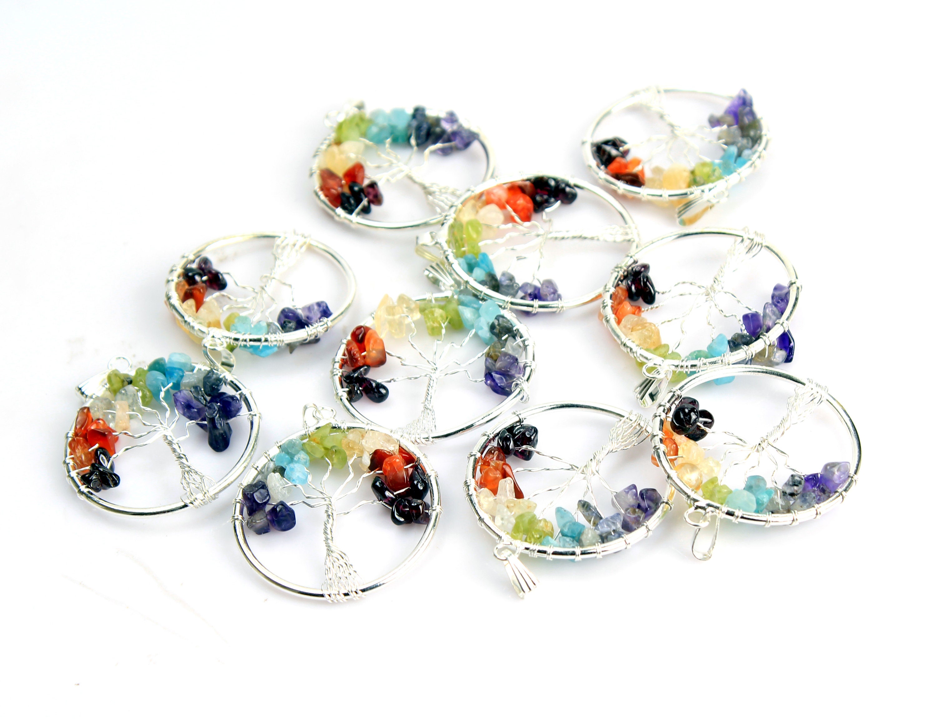 Tree of Life Pendant 7 Chakra Necklace Tree of Life | Etsy