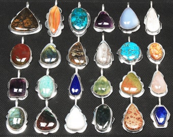 Multi Color Pendants Necklace Jewelry, Assorted Gemstone Handmade Amazing Beautiful Women Jewelry, Wholesale Pendants for Bulk Sale