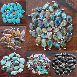 25 Unit lot, Crystal pendants, Natural Crystals,Labradorite pendants, Crystal necklaces, free shipping, reiki crystals, healing gems