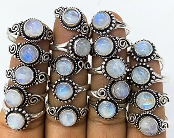 Rainbow Moonstone Rings, moonstone jewelry, boho jewelry, Handmade Jewelry, Rings, dainty rings, vintage rings, chunky rings, boho, jewelry