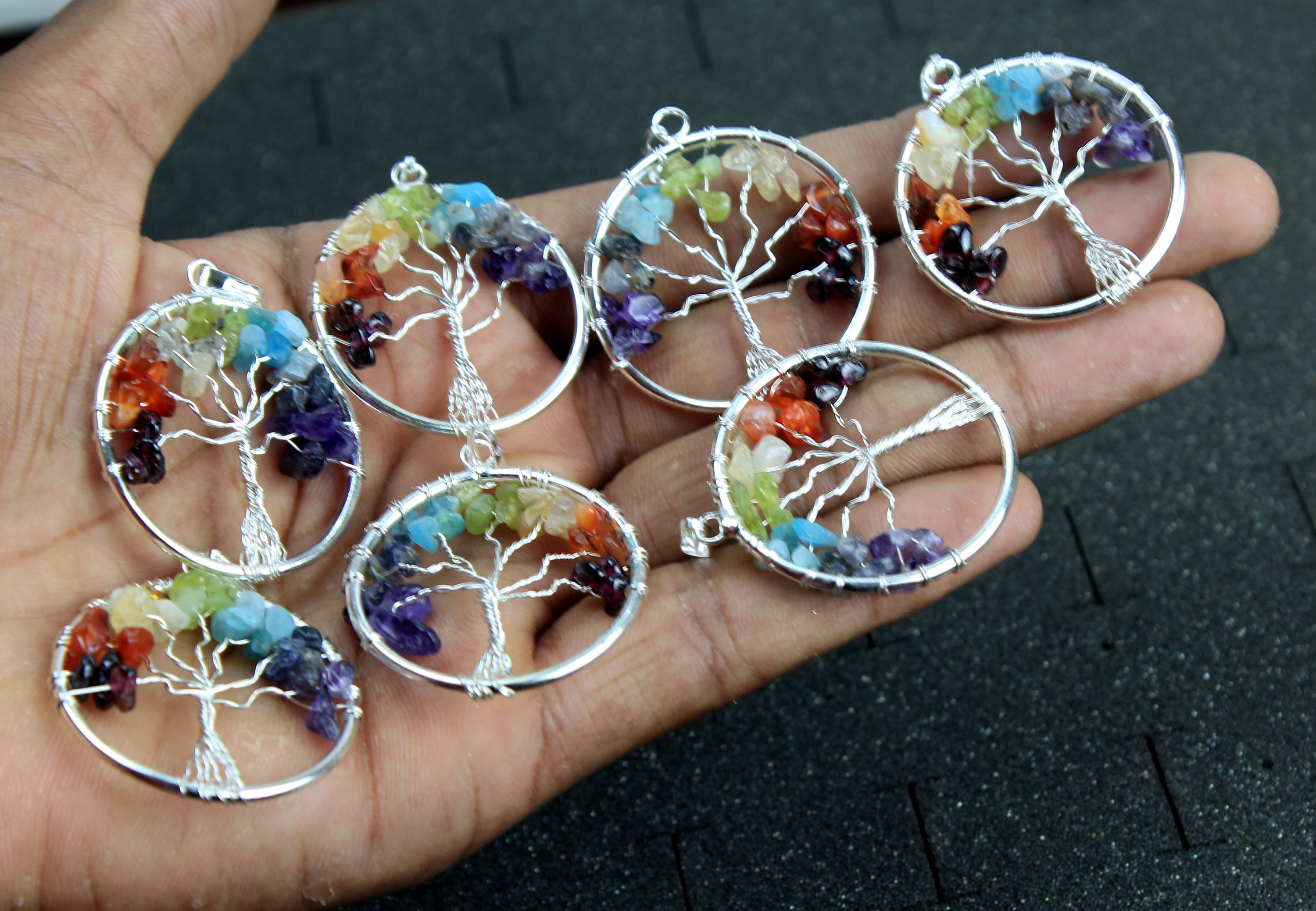 Tree of Life Pendant 7 Chakra Necklace Tree of Life | Etsy