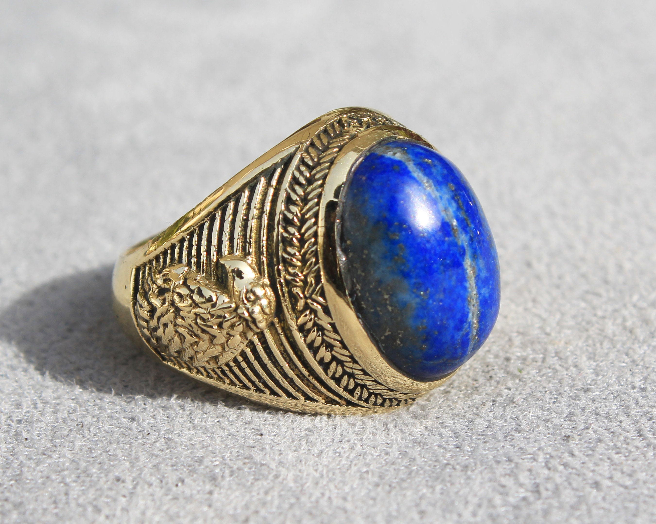 Genuine lapis Lazuli ring, lapis Lazuli band, blue Lapis ring, gemston –  Upstate Resin Works LLC