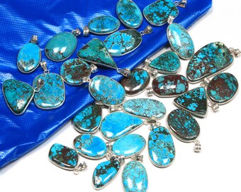 Turquoise Pendants Necklace, Turquoise Gemstone Handmade Bezel Pendant Jewelry For Bulk Sale, Wholesale Pendants Fashion Jewelry