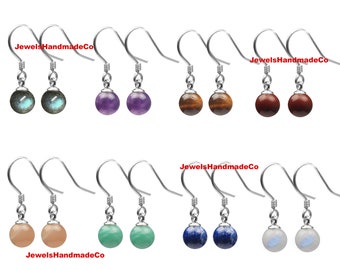 Wholesale Earrings, Natural Crystal Handmade Earrings For Women, Assorted 6mm Round Beads Crystals Earrings Jewelry, Wedding Earrings