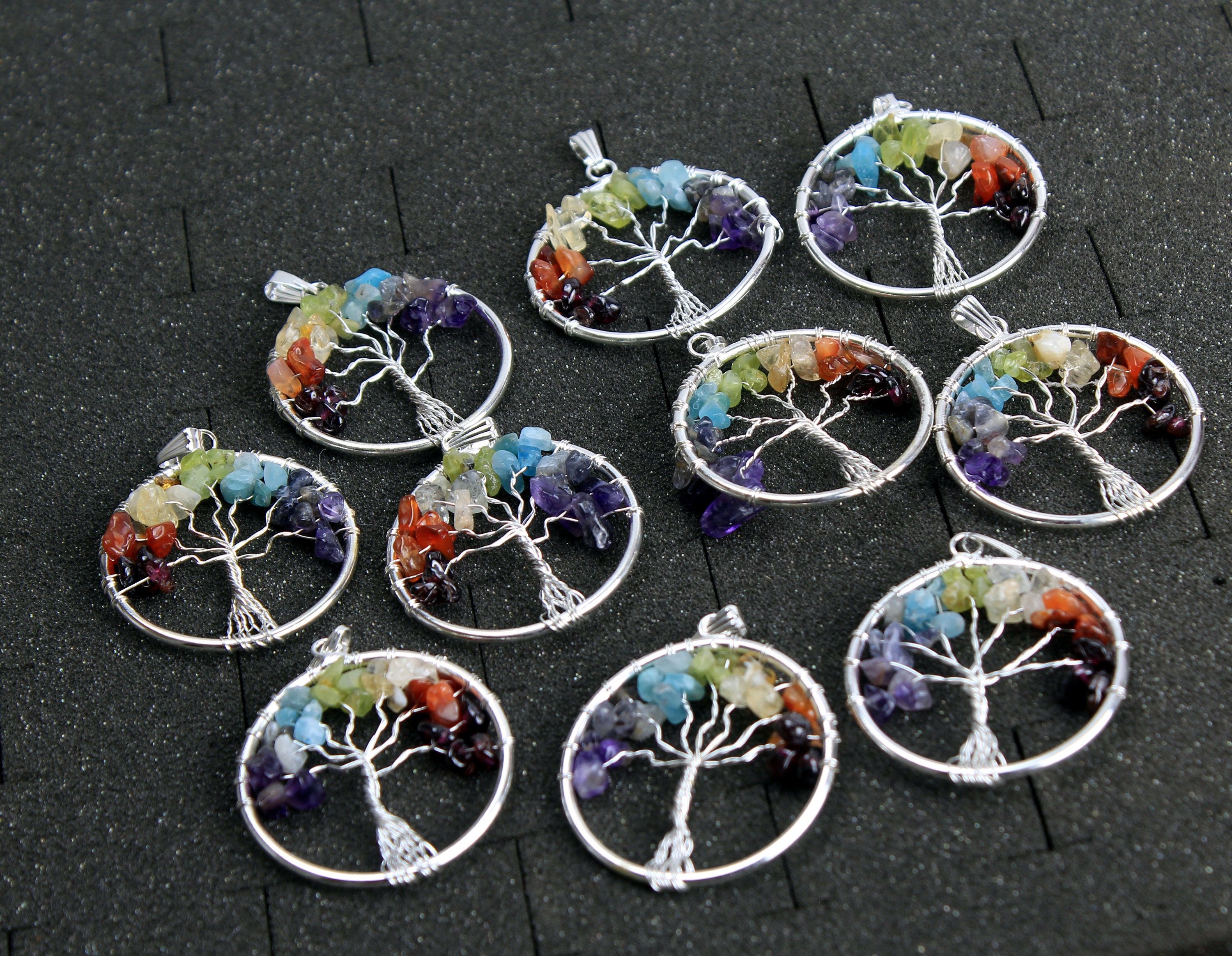 Tree of Life Pendant 7 Chakra Necklace Tree of Life | Etsy