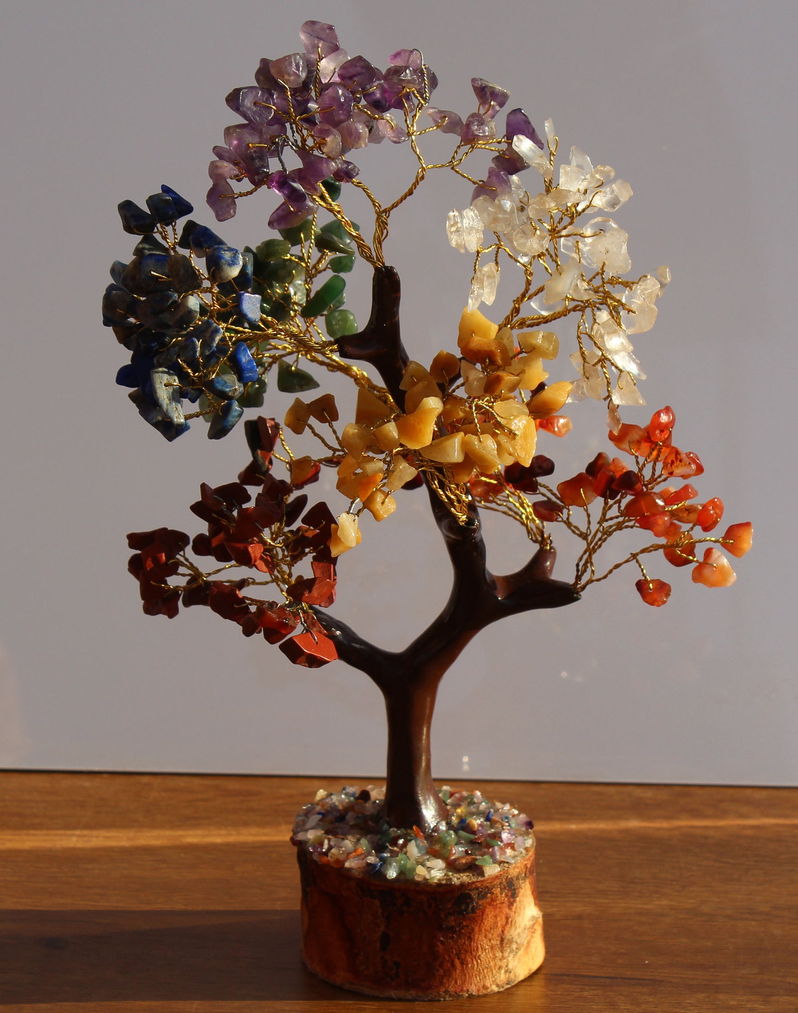 7 Chakra Tree Meditation Reiki & Chakra Tree Gemstone Tree Etsy