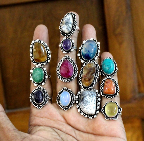 Big gemstone hotsell rings