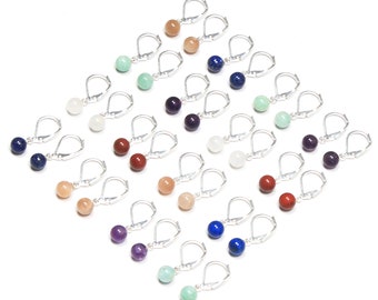 Natural Multi Color Gemstone Earrings For Women, Wholesale Earrings Assorted Crystal Earrings Jewelry