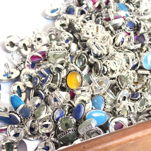 Assorted Crystal Rings Handmade Jewelry Rings Stacking - Etsy