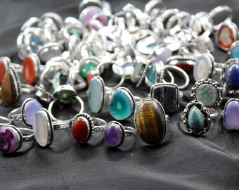 Crystal Rings, Bohemian Ring, Silver Overlay Rings, Hippie Ring, Boho  Handmade Jewelry, Ethnic Rings, Women's Gemstone Ring Jewelry