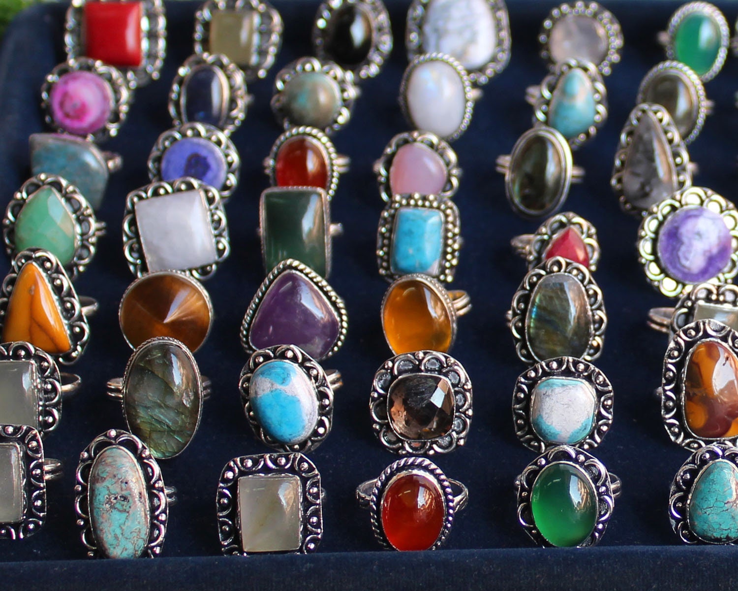 Semi-precious stone rings – Yana's Jewellery