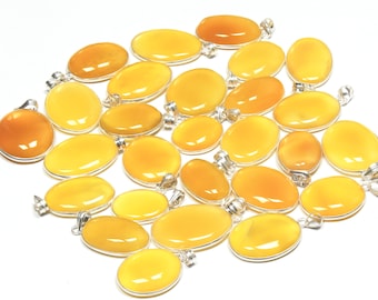 Yellow Onyx Gemstone Handmade Bezel Pendants Necklace Women Jewelry vintage boho jewelry for women minimalist necklace, gift for her