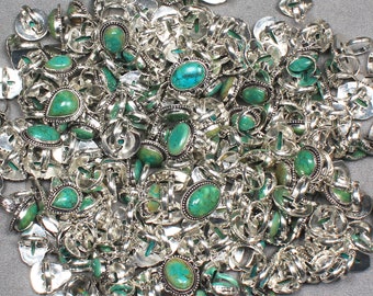 Türkis Ring, Handgemachte Ringe Für Frauen, Boho Chic Vintage Ringe Für Mädchen Mit Natürlichen Edelsteinen Verschiedene Größen