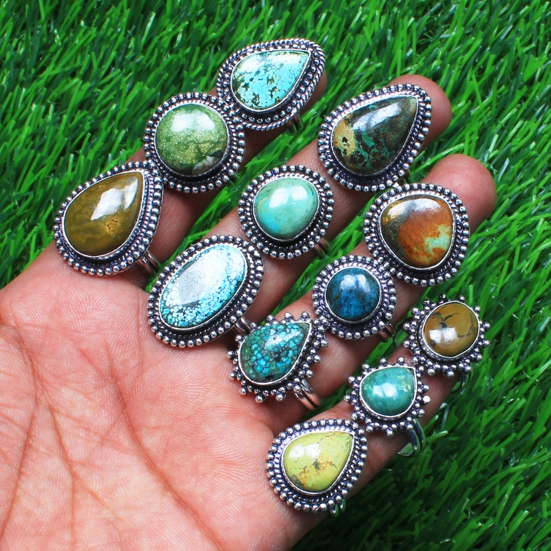 Vintage Turquoise Stone Ring main image 1
