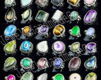 Rings for women, crystal rings set, Vintage rings, Handmade Jewelry Ring, vintage Rings, bulk rings, chunky rings, mixed gemstone ring set