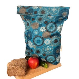 Sacchetto di cera d'api XL circa 43 cm x 30 cm x 8 cm, sacchetto per il pane, sacchetto per congelatore, extra large, senza plastica, naturale