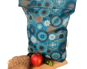 Sacchetti di cera d'api XL, circa 43 cm x 30 cm x 8 cm, sacchetti per il pane, sacchetti per il congelatore, extra large, senza plastica, naturali