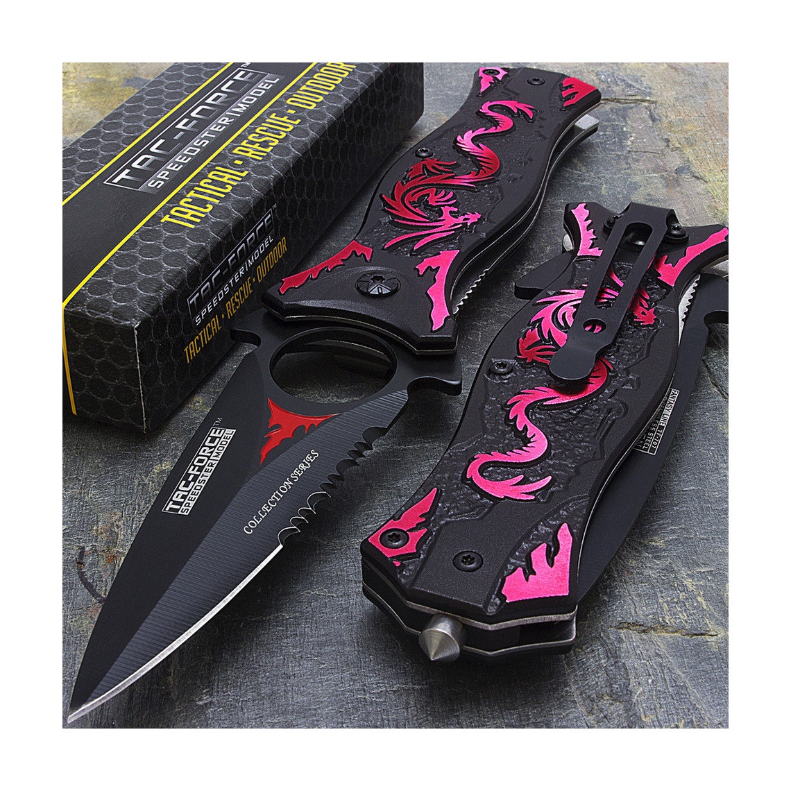 Personalized 8 RED Dragon Pocket Knife Folding Knives Etsy