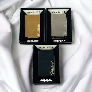 Personalized ZIPPO LIGHTERS for Men Women Custom Engraved Groomsmen Gift for Him Dad Men Husband Wedding Cool Boyfriend Birthday Grandpa Son