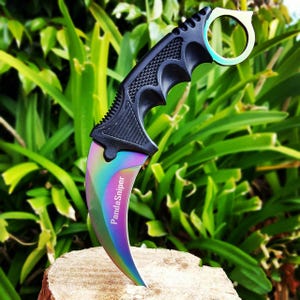 Custom Personalized CS2 Pocket Knife Karambit CSGO Skin Knive Handmade Counter Strike Gamer Birthday Gift for Him Men Boyfriend Christmas