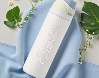 Personalized Owala Water Bottle FreeSip Handmade Bridesmaid Birthday Gift for Her Mom Women Graduation Teacher 24oz Custom Engraved